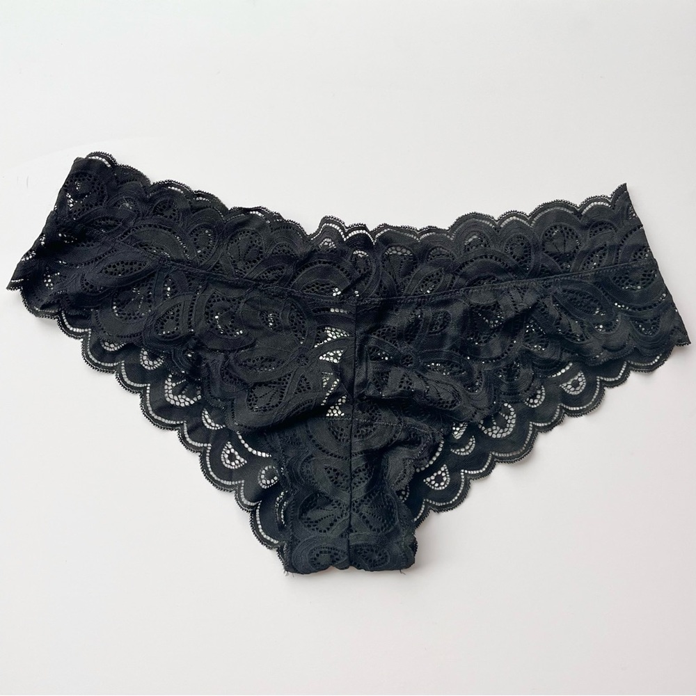 Aerie Show Off Lace Cheeky Panty Black NWT L